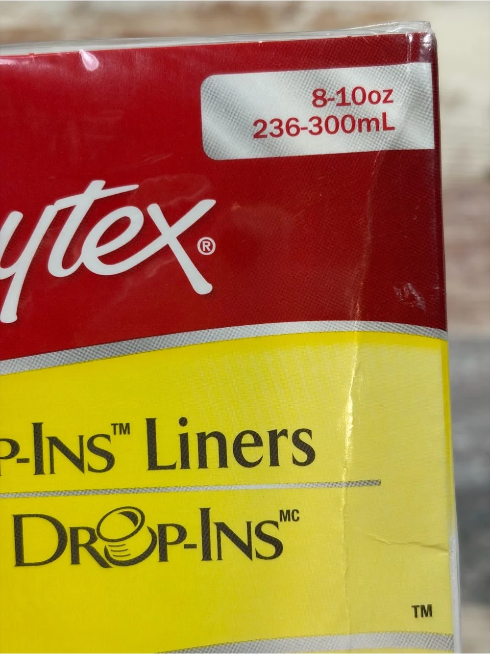 Playtex Nurser Drop-Ins Bottle 8-10 oz 100 Liners new Baby